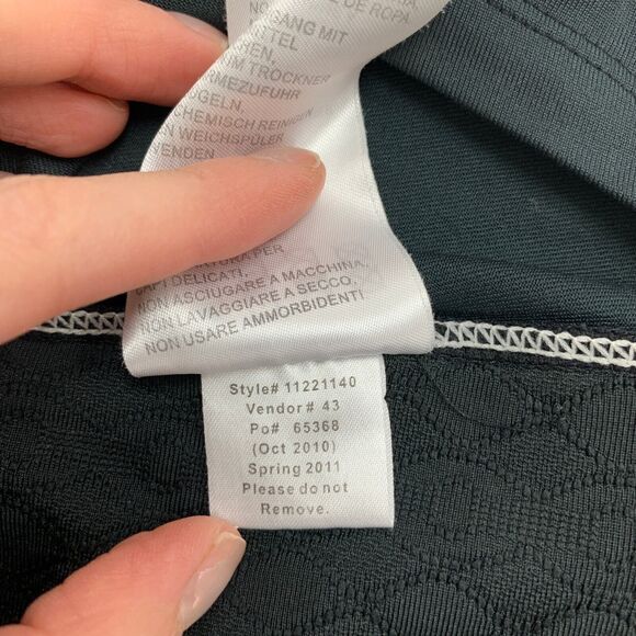 Pearl Izumi Cycling Jersey Womens L Black Textured Zip Up Mock Neck Short Sleeve - Picture 10 of 12